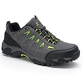 SHULOOK Wanderschuhe Herren Wasserdicht Leichte Outdoor Trekkingschuhe Knöchel Bergschuhe rutschfeste Schuhe Herren Sneaker Ultralight Sportschuhe für Camping, Wandern (Grau Grün, Numeric_43)