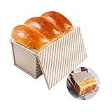 Brotbackform mit Deckel Toastbrot Backform Brotbackformen Toastbrotform Antihaft Brotform Kastenform mit Belüftungslöchern Kaiser Brot Toastform Pullman-Laib Pfanne für Brote Gebäck Kuchen 1lb-450g