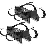 FOMIYES 1 Paar Schlittschuhe mit Befestigungsriemen Doppelkufen Eislaufschuhe für Kleinkinder Anfänger Eislaufhilfen Schwarz