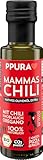 PPURA Bio Natives Olivenöl Extra Mammas Chili | Italienisches Oliven Öl mit Chili, Knoblauch & Oregano | 100% Natürlich, Ohne Zusatzstoffe und Aromen | Kaltgepresst & Lichtgeschützt | 100ml