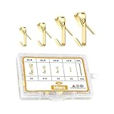 Naqqios Wandaufhänger für Bilder, Haken zum Aufhängen von Bildern, robuste Bildaufhänger mit einer Kapazität von 4,5 bis 22,7 kg, 50 Stück, Spiegelaufhängung, einfache Installation