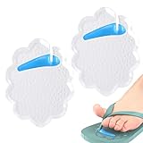 Flip-Flop Zehenschutz,Zehenpolster Für Flip-Flops - Waschbare Selbstklebende Zehentrenner Transparente Stütze Stoßdämpfend Rutschfest Für Damen Herren Outdoor Reise