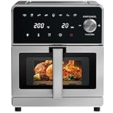 iceagle Heißluftfritteuse XXL 8L - 2100W Airfryer mit doppeltem Widerstand | Heissluftfritteuse mit Fenster, 8-in-1-Multifunktion, Metallgehäuse, Touchscreen, Rezepte für einfaches Frittieren