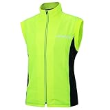 Airtracks Thermo Winter Fahrradweste Laufweste Pro Radweste Warm Atmungsaktiv Winddicht Wasserabweisend Reflektierend S M L Xl XXL XXXL 3Xl 4XL - neon - XXXL