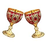 TOYANDONA 2 Stück Retro Europäische Likörgläser Kompakte Geprägte Schnapsbecher Langlebig und Dekorativ für Bar und Zuhause Geschenk für Weinliebhaber