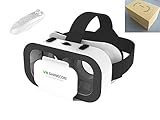 VR Brille mit kabelloser Steuerung - Smartphone-Headset für Gaming & 360°-Filme, 4K Ultra HD, Kompatibel mit iPhone/Android 4.7-6.5 Zoll