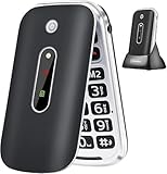 Melefon Klapphandy für Senioren, entsperrtes Seniorenhandy mit großer Tasten, Farbdisplay, SOS-Notruftaste, Ladestation, Akku mit Langer Standby-Zeit