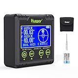 Huepar Digitaler Winkelmesser, Elektrische Libelle Dual Achsen Messgerät 0.01°Auflösung V-Nut Magnetbasis & LCD Neigungsmesser mit akustischem Alarm 0~360°AG03