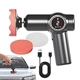 Auto-Poliermaschine – Akku-Poliermaschine, 2-Gang-Detailing-Gerät | Kompaktes, wiederaufladbares Wachsgerät, Polierer für verschiedene Oberflächen mit praktischem Griff für Möbel, Metall, Motorrad, Wo