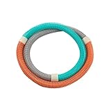 Fitness-Hoop Trainingsgerät, tragbarer gewichteter Federreifen für Bauchtraining, weicher Fitnesskreis für Erwachsene, Männer & Frauen- Rosa Grün Grau 1.5 Kg