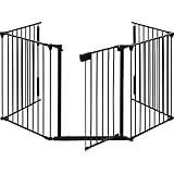 STILISTA Kaminschutzgitter 305 x 75 cm mit Tür, inklusive Montagematerial