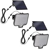 Oktaplex 2er Set Ede LED Solar Außenstrahler mit Bewegungsmelder IP44 warmweiß 3000K Solar Wandleuchte außen anthrazit