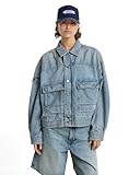 G-STAR RAW Women's Jackets Drifter Utility jacket wmn, Blau (sun faded fogbow D24942-D436-G671), S