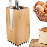 Magnetischer Messerhalter, Holz, 360° drehbar, doppelseitig, magnetisch, für Kochbegeisterte, Zuhause, Café, Wohnung, Küche, Bar, Obstladen, Schublade, Club, Restaurant