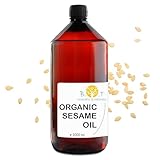 B.O.T cosmetic & wellness - Bio-Sesamöl 100% natürlich & kaltgepresst | Haut-, Haar- & Massagepflege | Anti-Aging & Feuchtigkeitspflege | DIY Kosmetik 1000 ml