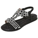 Generisch Damen Sandalen Casual Riemchen Elegant Bohemia Outdoor Weite Leichte Sommerschuhe Sandalette Atmungsaktive Keil Strandurlaub Damen Sandalen