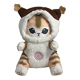 Plüschtier Katze - Entzückendes Tierkissen, niedliches Kätzchen aus Plüsch | 30 cm ultraweiches und atmungsaktives Katzenplüschtier, Kuschelkissen für Bett, weiche Dekofigur, flauschige Plüschpuppe