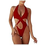 XTBFOOJ badeponcho Kinder BH sexy Bikini transparent Micro Bikini Damen blusen Bikini Oversize Damen Bikini Damen high Waist Push up sonnendurchlässige bademode roter Badeanzug Beach st