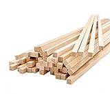 100 Stück Holzstäbe Quadratisch, 30,5 cm x 5mm x 5mm, Hartholzdübel, unlackierte Holzstreifen für DIY-Formarbeiten, Handwerk, Projekte, Herstellung (100 Stück)