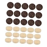 Garneck 48 Stück Schachzubehör kinderschachspiel Schach zubehör zabawki stymulujące rozwój Ludo brettspiel Schachmarkierer Schach Brettspiel Checker einfaches Holzschach hölzern