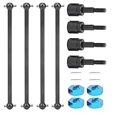 Universal-Antriebswelle 5 mm Radnaben-Adapter-Kombinator, passend für HSP 94111 94108 1/10 RC-Auto (Schwarz)