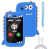 Kinder Handy, Mini-Telefon für Mädchen Jungen, 2.8 Zoll großer Touchscreen Smartphone Kinder 16 Spiele Anruf SOS Kamera Musik Schrittzähler Wecker, kindertelefon jungen ab 4-9 jahre (schwarz)