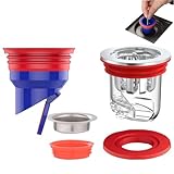 2 Stück Geruchsverschluss Dusche WISIRENT, 33-52mm Geruchsverschluss Bodenablauf Keller Proof Floor Drain for Sewer, Geruchsstop Abfluss Abläufe Rückflussverhinderer für Bad, Küche, Keller und Mehr