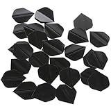 VBSYUYQ 15 Packungen Dart-Flights, Standard-Dart-Flights, extra mehrere Dart-Flights, Schwarz, 15 Stück