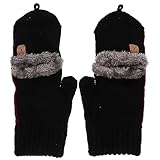 SOIMISS 1 Paar Flip-Handschuhe Winter gefütterte warme Handschuhe Plüsch Winterhandschuh thermohandschuhe thermal gloves fahrradhandschuhe Handschuhe im Flip-Stil flauschige Handschuhe