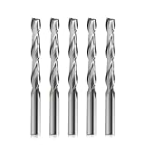 CNC fräser,schaftfräser,fräser 6mm schaft,6mm Schnittdurchmesser,42mm Schnittlänge, Upcut 2 Flöten Router Bit zum Schneiden von Holz,Packung 5