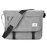SKYSPER URBANX15 Messenger Bag mit RFID-Schutz 15,6-Zoll-Laptoptasche Umhängetasche groß für Herren Und Damen (Grau)