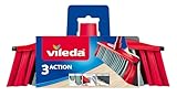 Vileda 3Action Besen - Kombination von 3 Borsten - für Staub, groben Schmutz und Haare und für Ecken