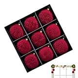 Weihnachtsbaumkugeln - 9 Stück Weihnachtsdekoration - 9.9 cm Bruchsicher Christbaumschmuck Set - Für die Feiertage im Innen- und Außenbereich für Zuhause Party und