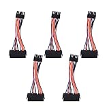 Aposous 5X Netzteil ATX 24Pin Weiblich zu 12Pin Male Netzteil Sleeved Kabel Schnur 18AWG Draht fuer Q87H3-Q87H3 AM Q87 Hauptplatine