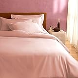 Manifattura Tessile Einfarbige Baumwoll-Satin-Bettwäsche - Hell-Pink, 90x200 Single Maxi