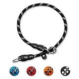 Hundehalsband mit Zugstopper, Dressurhalsung, Nylon Retrieverhalsband Reflektierend Verstellbare Hunde Halsband für kleine und mittelgroße Hunde Training, Breite 1.0 cm, Max Halsumfang 50 cm