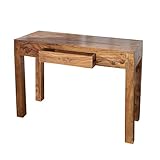 invicta INTERIOR Massiver Sekretär MAKASSAR Konsolentisch Sheesham Stone Finish Schreibtisch 100 cm