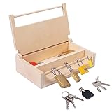 Montessori Spielzeug Set Mit Schloss Und Schlüsseln Schloss Set Schlüssel Für Kinder Montessori Holz Lernspielzeug Für Kleinkinder Vorschulkinder Neugier Stimulation Beobachtungsgabe Training