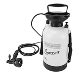 Fockety Tragbare Dusche, 5 l, automatische und manuelle Druckentlastung, Dusche für Camping mit drehbarer Düse, Duschpumpe für Wandern, Reisen, Wohnmobil, Auto, Haustiere Pflanzen