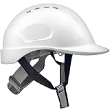 Bauhelm EN397, Mustbau Weiß Sicherheitshelm, Arbeitshelm Schutzhelm mit DIY Steckplätze für 53-65 cm Kopfumfang verstellbar, Sicherheitshelm mit Schweißband für BAU&Industrie