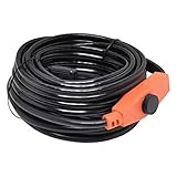 KERBL 223585 selbstregulierende Frostschutz-Heizleitung mit Thermostat (Länge 2 m, frostfreie Wasserleitung bis -45° C, für Tiertränken, nicht für Heizungsrohre, Heizleistung 32 W)