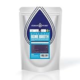 Clean and Pure Knochenbrühen Protein Pulver 400g | | 40 Portionen | aus Schweden | Getestet in UK | 95% Rindfleisch-Protein & 84% Kollagen Rinderbrühe | Grasgefüttertes Rind | Bone Broth Konzentrat