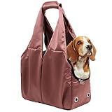 Kleine Hunde Tragetasche, Weiche Reisetasche für Katzen/Welpen, Faltbar Leicht Hundetrage mit 4 großen Fächern für Haustiere bis 7 kg, für Reisen und Ausflüge