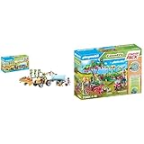 PLAYMOBIL Country 71442 Traktor mit Anhänger und Wassertank & Country 71380 Starter Pack Bauernhof Gemüsekarten, ab 4 Jahren