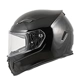 MTR S-6 Evo Integralhelm, Motorradhelm ECE 22.06 Zertifiziert - Maximale Verkehrssicherheit, Robuster & Leiser Motorrad Helm, Kinn & Kopf Belüftung, Roller Helm Herren & Damen, Schwarz, XL