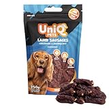 UNIQ PETS Hundeleckerli Lamm 250g weiche Snacks getreidefrei hypoallergen für Hunde Training Welpen Leckerli Lammwürstchen