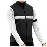 Generisch Herren Winter Weste Fleeceweste Ärmellos Outdoorweste Reflektierend Halten Warm Sportweste Radweste Radsport Trikots Weste Winddicht Wasserdicht Fahrradweste Freizeitweste