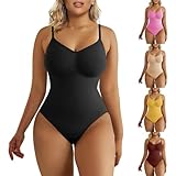 Shapewear Damen, Clothes Skims Dress Dupe Skims Kleid Bauchweg Skims Bodysuit Curvy Mode Shapewear Damen Shape Body Tanga Mit Verstellbarer Schultergurt Shapewear Für Damen Shapewear (A01,3XL)