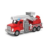 Driven Micro Feuerwehrauto 23 cm mit ausfahrbarer Leiter, Lichtern und Tönen – Feuerwehr Spielzeugauto mit Geräuschen, Funktionen – Spielzeug LKW ab 3 Jahren