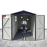 Albatros Premium Motorradgarage – verzinktes Metall in Anthrazit (RAL 7016)| 169x308x191cm | Motorrad Unterstellplatz | wetterfester Motorrad Bike Garage, abschließbar